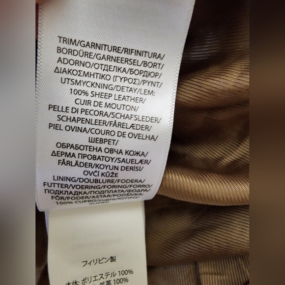 $398 NWT POLO RALPH LAUREN Women's XXL Moto Sherpa Fleece Jacket Leather Trim - Picture 10 of 13